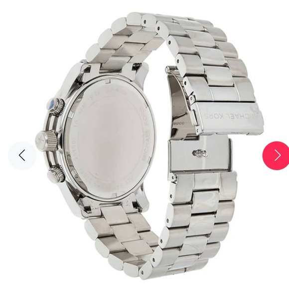 Designer Michael Kors MK8086 Runway Watch Silver Tone-Unisex, EUC New Battery - Picture 4 of 13